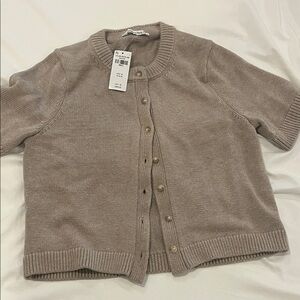 Women's Beige Cardigan Sweater